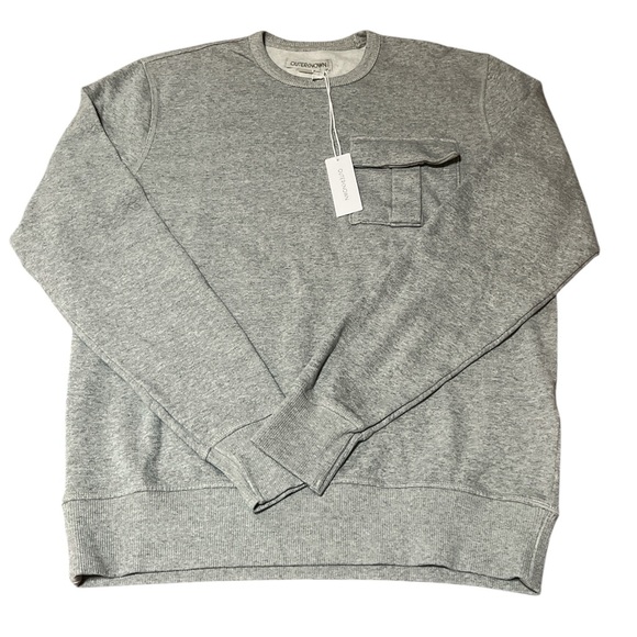 NWT OUTERKNOWN JASPER CREW NECK FLEECE SWEATSHIRT ORGANIC COTTON GRAY SMALL